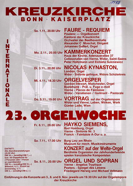 G�nter Lade - Orgelwoche Bonn