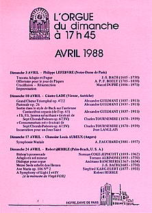 Günter Lade - Konzert Paris, Notre-Dame 1988